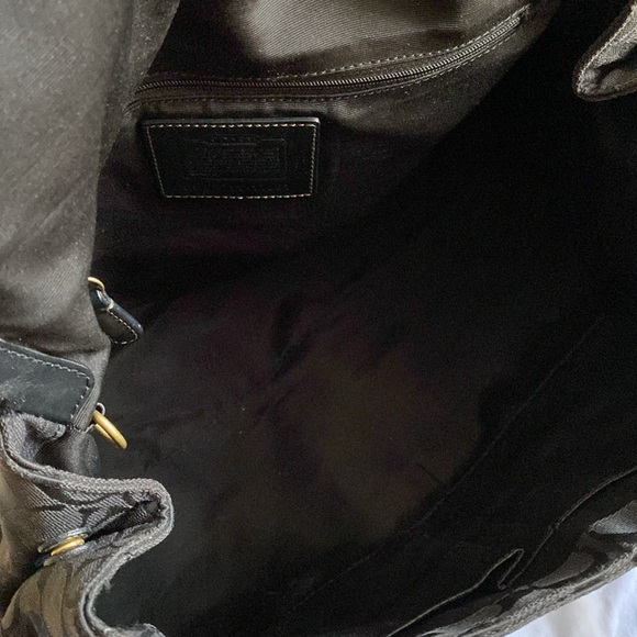 Coach Soho Signature Black Canvas Leather Sachel - Picture 5 of 5